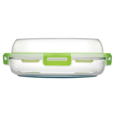 B&Q -  Urbnliving 1.84L Glass Food Container Circle