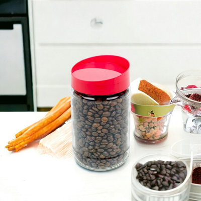 Urbn-Living Urbnliving 20Cm Height 660Ml Glass Jar With Lid Set Of 2 from B&Q