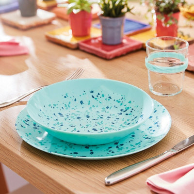 Urbn-Living Urbnliving 20Cm Diameter Blue Set Of 6 Modern Soup Bowl from B&Q