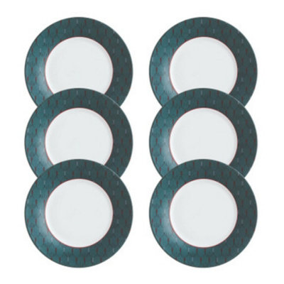 Urbn-Living Urbnliving 22Cm Depth Luminarc Opal Glass Dessert Plate Set Of 6 from B&Q