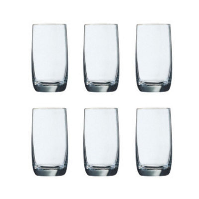 B&Q -  Urbnliving Set Of 6 Luminarc Glassware Drinking Tumbler 330Ml