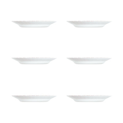 Urbn-Living Urbnliving 4Cm Height Red Glass Decorative Christmas Soup Bowls Set Of 6 from B&Q