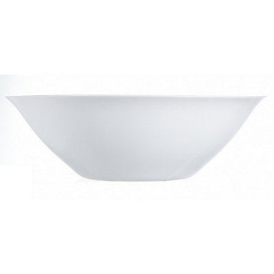 Urbn-Living Urbnliving 9Cm Height Luminarc Opal Glass White Salad Bowl from B&Q