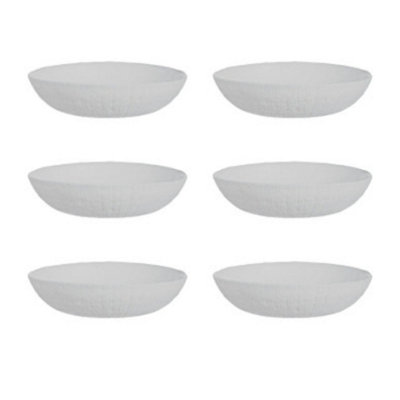 Urbn-Living Urbnliving 5Cm Height Grey Set Of 6 Luminarc Glass Modern Soup Bowl from B&Q