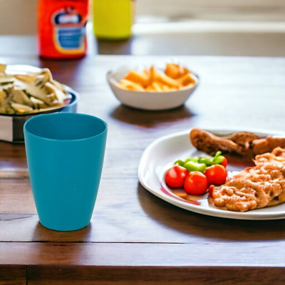 Urbn-Living Urbnliving 10Cm Height Teal 6 Small Plastic Drinking Cups 330Ml from B&Q