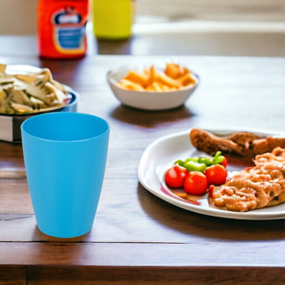 Urbn-Living Urbnliving 10Cm Height Blue 6 Small Plastic Drinking Cups 330Ml from B&Q