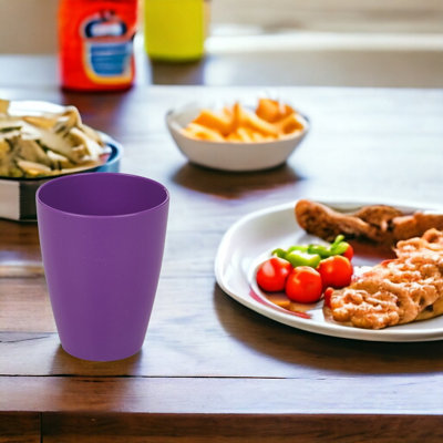 Urbn-Living Urbnliving 10Cm Height Purple 6 Small Plastic Drinking Cups 330Ml from B&Q