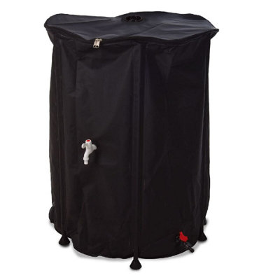 Urbn-Garden Urbngarden 500L Black Collapsible Rain Water Barrel Catcher Container Collector With Tap Outdoor from B&Q
