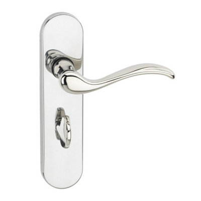 Urbn-Living Satin NickelKeyholeSet Of 1Urfic Geneva Concealed Lever Door Handles