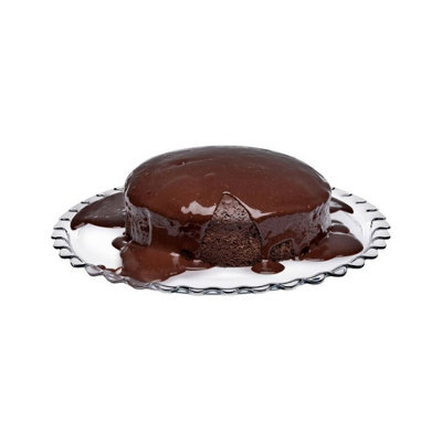 Queensway Home and Dining Queensway Home & Dining 26Cm Diameter Large Round Clear Glass Dessert Dish Serving Plate from B&Q
