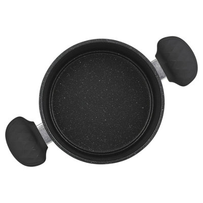 Urbn-Chef Urbnchef 24Cm Diameter Pressed Carbon Induction Casserole Pot With Soft Touch Handle from B&Q