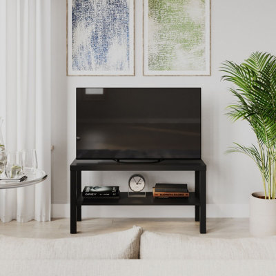 Urbn-Living Urbnliving 90Cm 2 Tier Tv Bench Entertainment Media Stand Cabinet Wooden Storage Display UnitBlack from B&Q