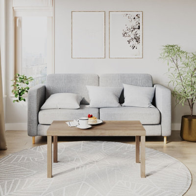 Urbn-Living Urbnliving 90Cm Coffee Sofa Side End Desk Table Living Room Wooden Office FurnitureOak from B&Q