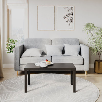Urbn-Living Urbnliving 90Cm Coffee Sofa Side End Desk Table Living Room Wooden Office FurnitureBlack from B&Q