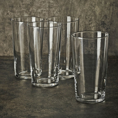 Queensway Home And Dining Queensway Home & Dining 570Ml Tempered Pint Glass Beverages Drinking Pub Bar Glasses Set Of 4