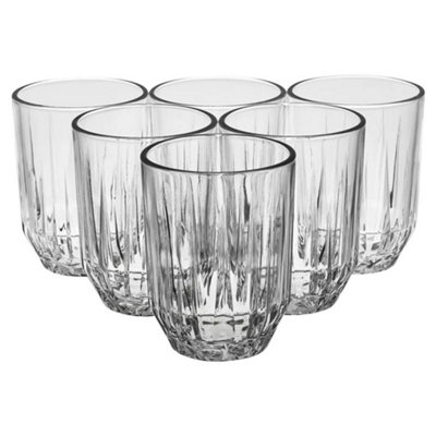 Urbn-Living 6-Pcs Pasabahce Highball Fluted Drinking Glass Tumblers250Ml from B&Q