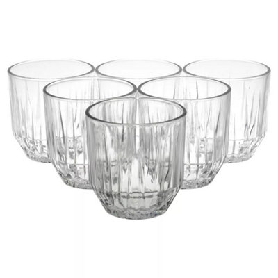 Urbn-Living 6-Pcs Pasabahce Highball Fluted Drinking Glass Tumblers300Ml from B&Q