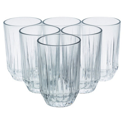 Urbn-Living Urbnliving 350Ml Glass Drinking Tumblers Cups Whiskey Water Highball Set Of 6 from B&Q