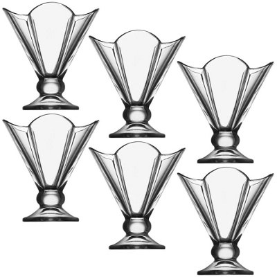 Queensway Home and Dining Queensway Home & Dining 10Cm Diameter 6Pcs Ice Cream Cup Glass Dessert Bowl Glassware Serving Dish Set from B&Q