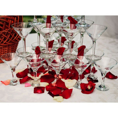 Queensway Home and Dining Queensway Home & Dining 190Ml 35Pcs Bistro Martini Cocktail Glasses Saucers from B&Q