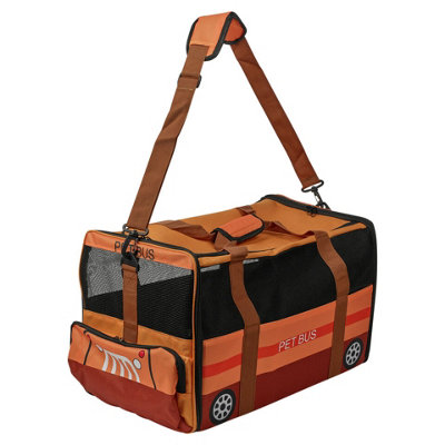 Urbn-Living Urbnliving 44Cm Length Pet Carrier Orange Bag Soft Polyester Kids Bus Themed Small Dog Cat Travel Carry Case from B&Q