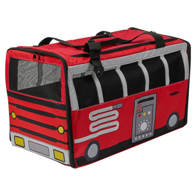 Urbn-Living Urbnliving 44Cm Length Pet Carrier Red Soft Polyester Kids Bus Themed Small Dog Cat Travel Carry Bag from B&Q