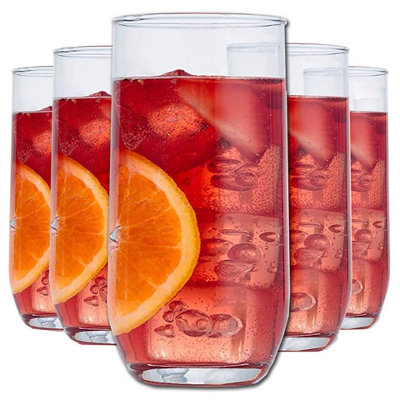 Queensway Home And Dining Queensway Home & Dining 415Ml 6 Pcs Tall Highball Cocktails Water Drinking Glasses
