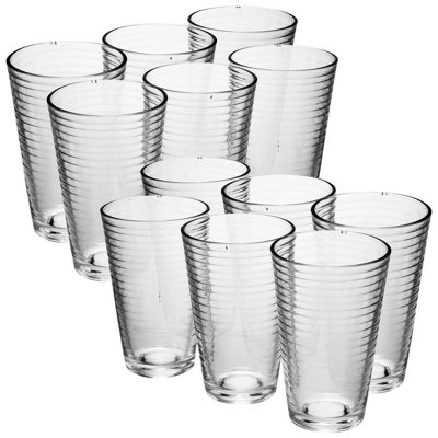 Urbn-Living Urbnliving 300Ml 12 Pcs London Drinking Patterned Cup Water Juice Cocktail Tumbler Glassware Sets from B&Q