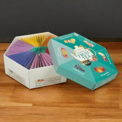 Urbn-Living Urbnliving 21Cm Width Tea Box With 60 Fruit Flavoured Individual Sachets Gift Bags from B&Q