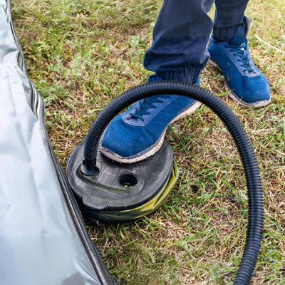 B&Q -  Urbnliving 5L Dual Foot Yellow Pump Bicycle Tyre Inflator Basketball Football Balloon Air Pressure