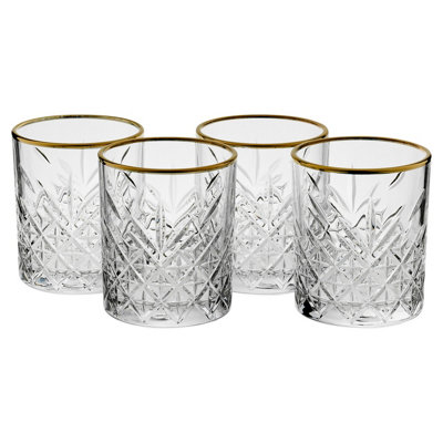 Urbn-Living Set Tumbler With Gold Rim 420Ml