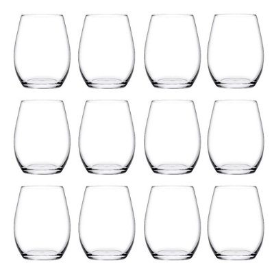 Queensway Home And Dining Amber Queensway Home & Dining 12 Pcs Tumblers Wine Whiskey Cocktail Drinking Glasses Set 350Ml