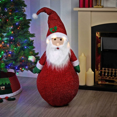 B&Q -  Urbnliving 1M Tall Collapsible Xxl Christmas Santa Xmas Festive Decoration Light Up Led Indoor Outdoor Decor
