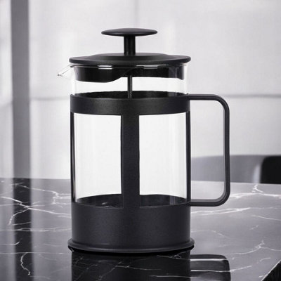 Urbn-Living Urbnliving 800Ml Black Cafetiere Filter Coffee Tea Pot Press Brewer Maker Glass Plunger Home Kit from B&Q