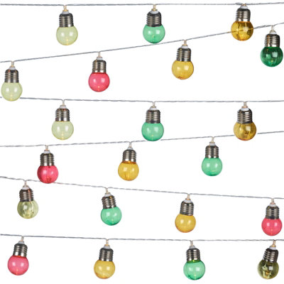 B&Q -  Urbnliving 30 Pcs Multi Coloured Led Bulbs Christmas Party Lighting String Lights For Home Decoration - Image 3