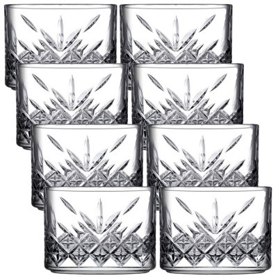 Queensway Home and Dining Queensway Home & Dining 8 Cm Round 8 Pcs Clear Glass Serving Dessert Ice Cream Stackable Dishes Fruit Pudding Bowls from B&Q