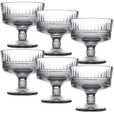 Queensway Home and Dining Queensway Home & Dining 10Cm Round 6 Pcs Clear Glass Footed Ice Cream Sundae Fruit Cocktail Dessert Dishes Bowls