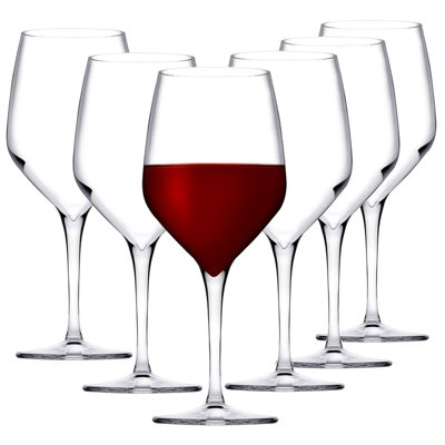 Queensway Home and Dining Queensway Home & Dining 6X580Ml Stemmed Wine Glasses Prosecco Flutes Cocktail Dinner Party from B&Q