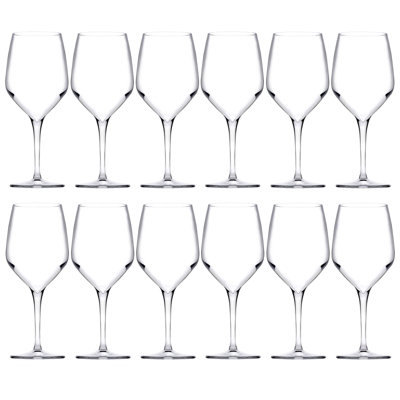 Queensway Home and Dining Queensway Home & Dining 12X580Ml Stemmed Wine Glasses Prosecco Flutes Cocktail Dinner Party from B&Q