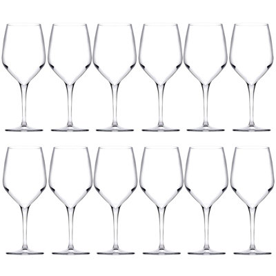 Queensway Home and Dining Queensway Home & Dining 12X470Ml Stemmed Wine Glasses Prosecco Flutes Cocktail Dinner Party from B&Q