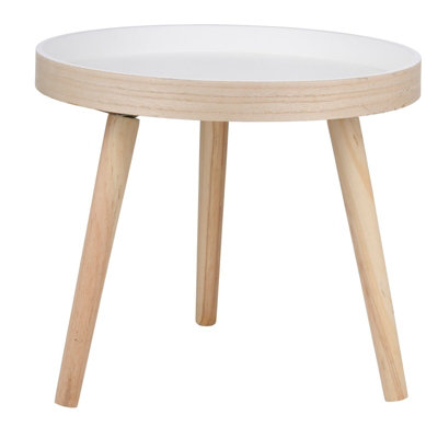 Urbn-Living Urbnliving 40Cm Small Round Wooden Coffee Side End Table Bedside Living Room Furniture from B&Q