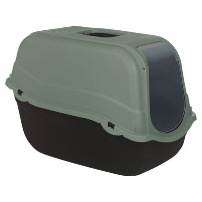 Urbn-Living Urbnliving Extra Large Enclosed Cat Litter Green Top Tray Filter Box Hooded Large Scoop Toilet Potty from B&Q