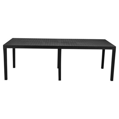 Urbn-Garden Urbn Garden Large 10-Seater Plastic Adjustable Garden Anthracite Color Dining Table Outdoor Patio Deck 2.2M from B&Q