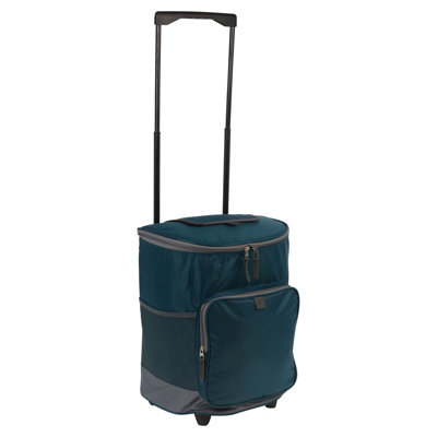 Urbn-Living Urbnliving 28L Insulated Blue Color Large Cooler Bag Trolley Cart Extendable Handle Camping Bbq Picnic from B&Q