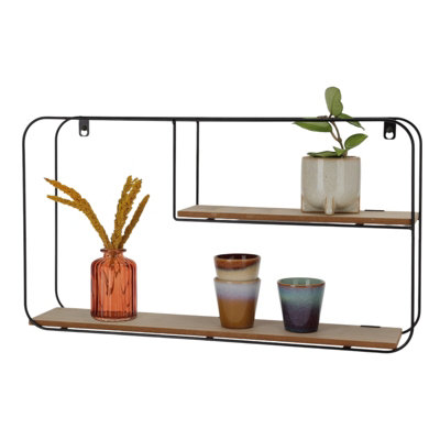 Urbn-Living Urbnliving Floating Shelves Hanging Shelf 52Cm Height Display Rack Organiser Wall Mounted Storage Unit from B&Q