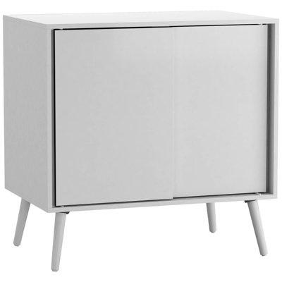 Urbn-Living 2-Door Sliding Chest Cabinet Sideboard Carcass Closet Storage Cupboard Organiser With Legs White