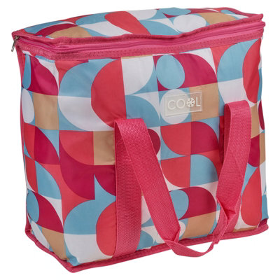 Urbn-Living Urbnliving 16L Retro Large Soft Pink Cooler Bag Picnic Camping Food Ice Drink Lunch from B&Q
