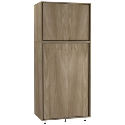 Urbn-Living Urbnliving 180Cm Height 4 Sliding Doors Oak Wardrobe Bedroom Storage Closet Hanging Rail Cupboard Unit from B&Q