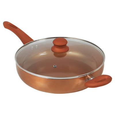 Urbn-Living 28Cm Copper Induction Saut Pan from B&Q