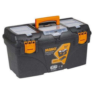 Urbn-Living 21 Large Plastic Tool Box Chest Lockable Storage Swing Lid from B&Q